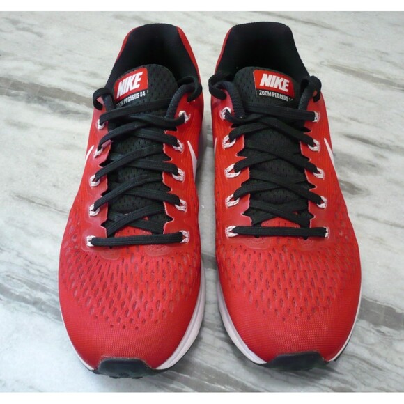 Men's Nike Team Zoom Pegasus 34 Red White Running Shoe Size 8 887009-601 NO Box - Picture 2 of 16